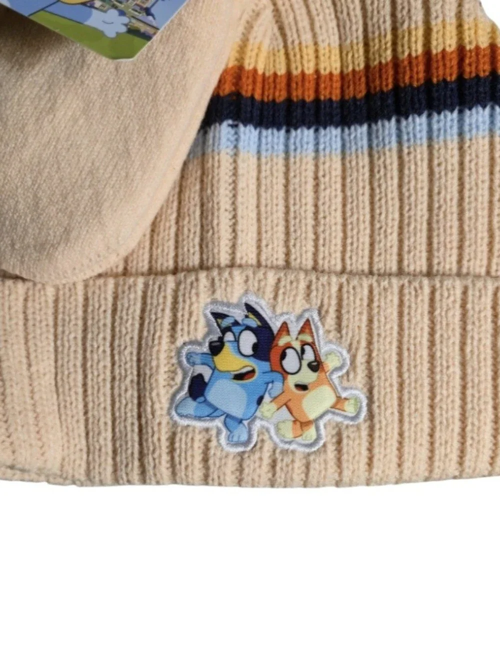 Bluey Character Toddler Beanie and Mittens, 2-Piece Set in Bingo Orange NWT!